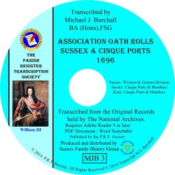 Association Oath Rolls for Sussex & Cinque Ports 1696 